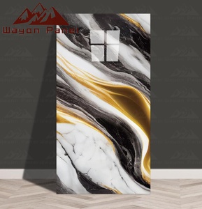 Wayon 3D PET in vinile <span class=keywords><strong>marmo</strong></span> carta da parati autoadesiva alta lucentezza Peel Stick mattonelle per la parete del bagno della cucina pannelli - Product Image 3