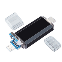 Flash Drive USB Type-C OTG 3 in 1 untuk iPhone, 64GB, 128GB, 256GB, Pendrive 3.0, Memory Stick untuk iPhone dan PC