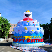 Énorme Gâteau d'Anniversaire Gonflable de 8 M pour Décoration de Fêtes d'Anniversaire et Événements Célébrations