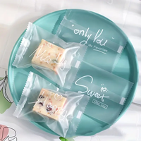 Sacs en plastique pour gâteau de lune exquis personnalisés BOPP Pochette debout pour biscuits Paquet de bonbons gâteaux de lune