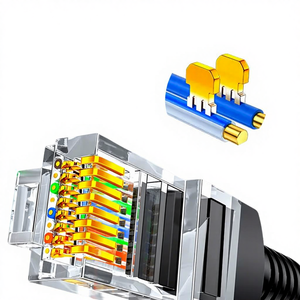 Câble <span class=keywords><strong>RJ45</strong></span> Cat5E 26AWG en cuivre pur 100 MHz, fil LAN fiable pour les petites entreprises, les terminaux de point de vente, les interphones IP, les postes de travail de bureau - Product Image 1