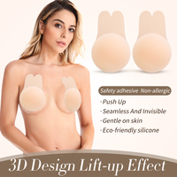 Protège-mamelons adhésifs en silicone chaud, lavables, invisibles, respirants, mats, solides, effet push-up, sans bretelles, pour un lifting discret
