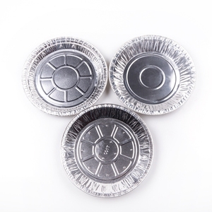 8 pollici all'ingrosso rotondo foglio di ristorazione usa e getta da forno argento robusto in alluminio teglie <span class=keywords><strong>per</strong></span> Pizza torta di biscotti Pizza - Product Image 3