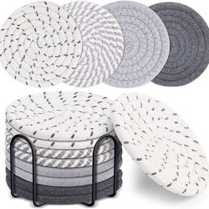 Handmade Kitchen <b>Table</b> Mat Cross-Border Cotton Rope <b>Placemat</b> with Fabric Heat Insulation <b>for</b> Bowl Pot Plate & Tray - Product Image 6