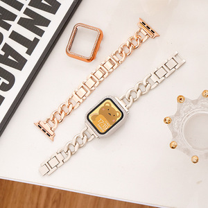 Correa de Reloj Metálica de Lujo de Alta Gama Compatible con <span class=keywords><strong>iWatch</strong></span> Series 9 10 11 SE, Accesorio para <span class=keywords><strong>iWatch</strong></span> de Estilo Exquisito - Product Image 4