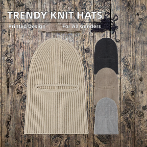 Gorros Balaclava Modernos 100% Acrílicos Multicolor con Logotipo Bordado y Jacquard, Gorros Tejidos Personalizados para Deportes - Product Image 3