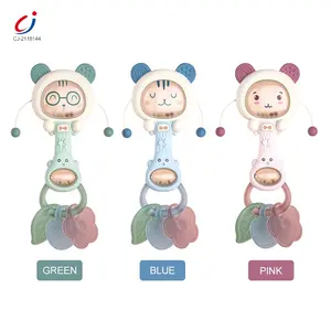 Hengji-sonajeros de plástico para bebés recién nacidos de 0-6 meses, juguete personalizado de dibujos animados, venta al por mayor