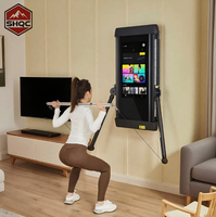 Miroir de fitness intelligent, équipement de gym commercial, équipement de gym multifonctionnel pour la maison, fonctionnalités d'entraînement fonctionnel, machine à câbles, barre de traction