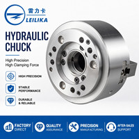 LEILIKA Mandrin hydraulique à 3 mors de haute précision pour tour, corps en acier de 8 pouces, pour machine de fraisage CNC avec trou traversant de 52 mm