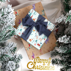 Wholesale 80g <b>Christmas</b> an Eight-Volume Set Kraft <b>Paper</b> Tissue 43*300cm Gift <b>Luxury</b> Custom Packaging <b>Wrapping</b> <b>Paper</b> Roll - Product Image 3