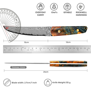 67 lớp Damascus thép tiện ích dao Nhật Bản VG10 lõi thép bít tết dao nhà bếp công cụ cắt với xách tay da bò vỏ bọc - Product Image 2