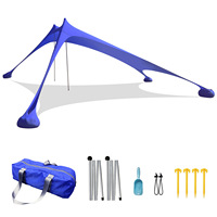 Tente de plage, abri pare-soleil, auvent en toile Wind Valley, tente de fête colorée en lycra pour festival Trance