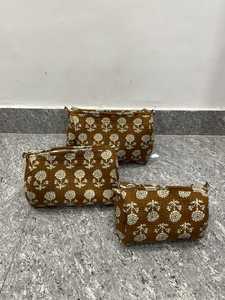 Wholesale Custom Hand Block Printed 100% Cotton Quilted Duffle <b>Bag</b> Large Capacity Boho Floral <b>Weekender</b> Travel Tote <b>Bag</b> Women - Product Image 3