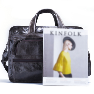 9913 Mens Genuine <strong>Leather</strong> Classic <strong>Soft</strong> Business <strong>Bag</strong> with Zipper Closure - Product Image 6
