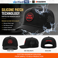 Casquette de golf sportive à 5 panneaux avec visière pré-courbée, séchage rapide, respirante, logo brodé en relief 3D, tissu personnalisé, fabricant OEM, couleur personnalisée