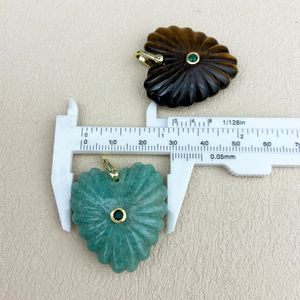 สร้อยคอจี้รูปหัวใจประดับพลอยแท้อะเมโซไนต์และอะเมทิสต์ ชุบทอง 18K สุดหรู - ของขวัญเครื่องประดับสำหรับทุกเพศ เหมาะสำหรับขายส่งในยุโรปและอเมริกา - Product Image 3