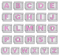 Bracelets à breloques italiens en acier inoxydable, bracelets coulissants, 26 breloques lettres anglaises A-Z, bijoux de mode DIY