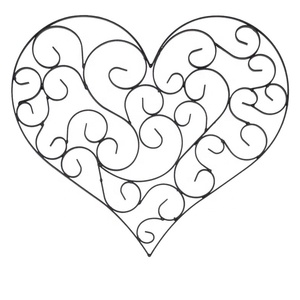 ที่ขายดีที่สุดรูปหัวใจโลหะผนังศิลปะราคาถูกเหล็กทำตกแต่งผนังขายส่งที่มีคุณภาพดีออกแบบผนังอุปกรณ์ศิลปะ - Product Image 1