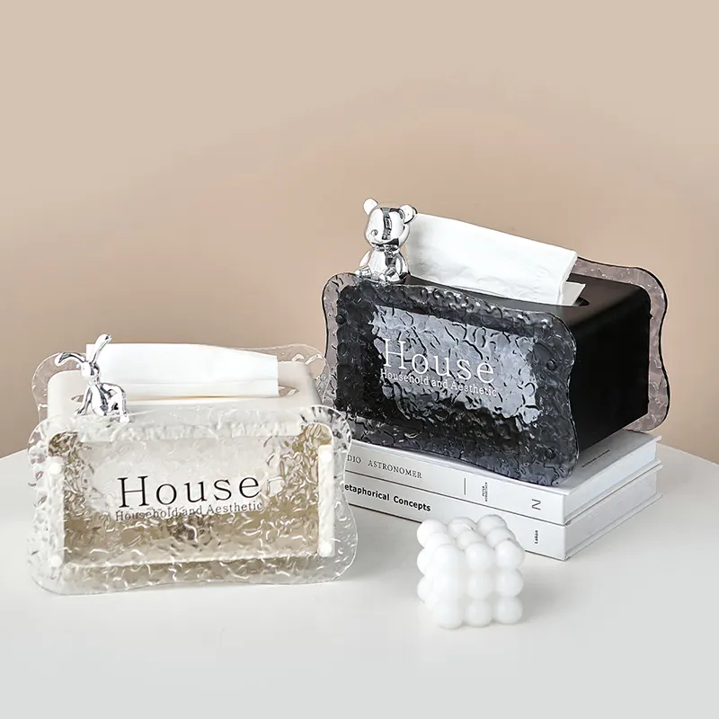 Dekorative Wasserwelligkeit-Acryl-Taschentuch box im europäischen Stil für die Heim dekoration