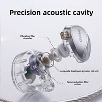 Grosir Pabrik HiFi Metal Tipe-C+3.5mm Kabel 1.2m Earphone In-Ear Berkabel Konektor Dapat Diganti Gaming Musik Akrilik Silikon