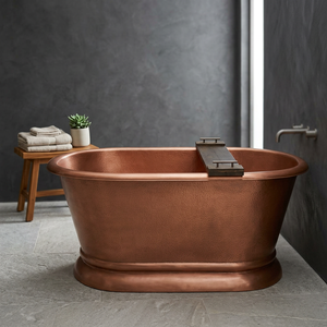 Bañera Ovalada de Cobre Independiente, Hecha a Mano, con Patas de Metal, Estilo Antiguo para Baño - Product Image 2