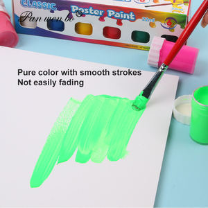 Affiche professionnelle peintures acryliques ensemble Non toxique 6 couleurs 22ml peinture peinture au doigt pour enfants bricolage - Product Image 4