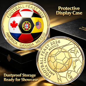 Pièce de monnaie commémorative 3D de football <span class=keywords><strong>FIFA</strong></span> 2026 des 48 équipes, médaille en métal de collection, décoration d'intérieur - Product Image 4