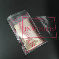 Sacs en plastique transparents BOPP auto-adhésifs non toxiques avec logo personnalisé, différentes tailles, emballage en cellophane OPP refermable pour vêtements, chaussures, fourrures