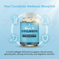 AegleWell – Mélange de collagène multi-sources en gélules molles, best-seller, capsules faciles à avaler pour le soin quotidien de la peau, des articulations et de l'intestin