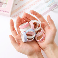 Ensemble de 20 rouleaux de ruban washi esthétique aux couleurs macaron et morandi, ruban adhésif pour scrapbooking et Bujo