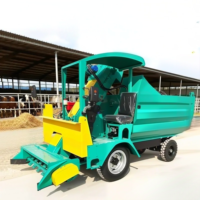Camion benne hydraulique à benne basculante épaissie pour fumier, double usage sec/humide, équipement pour déchets d'élevage