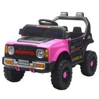 Voiture jouet télécommandée tout-terrain à batterie pour enfants de 2 à 4 ans, en plastique, avec lumières et musique, pour intérieur/extérieur
