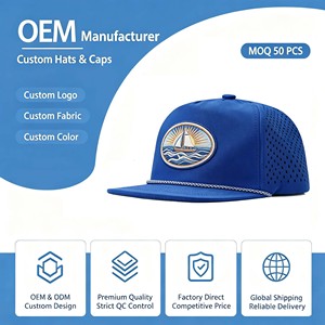 Melin Oem Embroidery Patch Logo 5 Panel <b>Flat</b> Brim <b>Hat</b>,Wholesale Custom Beige Polyester Rope Gorras,High Quality Snapback Cap <b>Hat</b> - Product Image 1