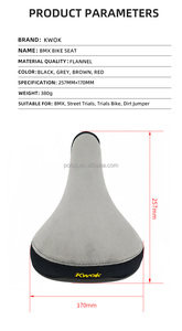 Sillín de <span class=keywords><strong>Bicicleta</strong></span> KWOK BS09 con Superficie de Franela, Sillín Profesional para <span class=keywords><strong>Bicicleta</strong></span> BMX, <span class=keywords><strong>Fixie</strong></span> y de Montaña - Product Image 6