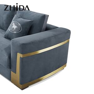 فوشان تصميم الأزياء الأوروبية فيلا فاخرة غرفة المعيشة طقم أريكة أثاث المنزل - Product Image 5