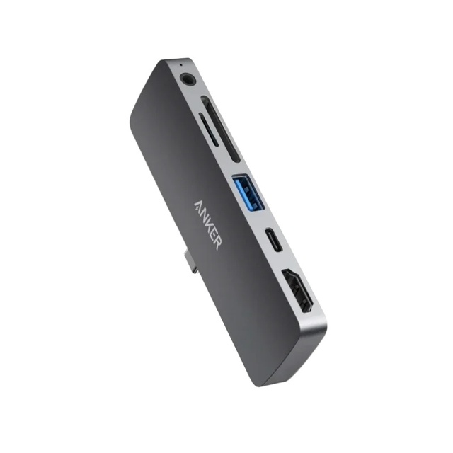 Anker USB C Hub for iPadpro PowerExpand Direct 6-in-1 Adapter with 60W Power Delivery 4K for HDMI Audio USB 3.0 & SD MicroS