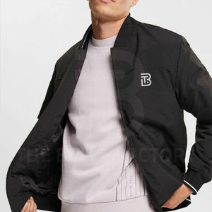 Chaqueta Bomber con cremallera de invierno para hombre, chaquetas de plumón cálidas y ligeras regulares con cuello levantado de alta calidad para exteriores - Product Image 4