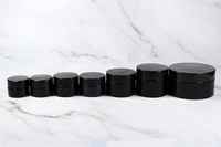 Pot en verre Uv noir avec couvercle, 30g, 50g, 60g, crème pour le corps, huile pour cheveux, récipient cosmétique, emballage, pot rond hermétique