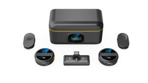 Nouveau microphone cravate de conférence sans fil omnidirectionnel Q8 MINI 2.4G en métal avec connecteur Type C, suppression du bruit et éclairage RVB - Product Image 3