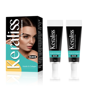 Crème colorante semi-permanente pour sourcils et cils Joynna, teinture capillaire à base d'extraits végétaux naturels, longue durée 60 jours, kit de <span class=keywords><strong>coloration</strong></span> - Product Image 1
