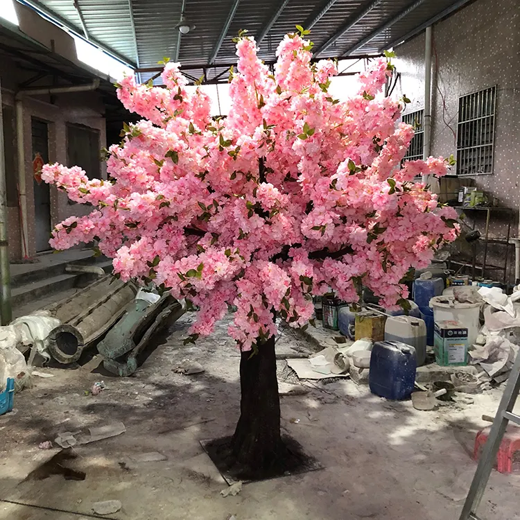 Grote Outdoor Indoor Japanse Roze Witte Zijde Bloem Nep Kersenbloesem Kunstmatige Planten Boom Voor Bruiloft Decoratie