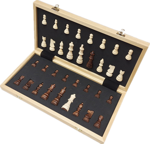 Chess Armory - Juego de Ajedrez Magnético de 15 x 15 Pulgadas, Tablero Plegable con Incrustaciones de Nogal, Tablero de Madera Staunton, Caja de Ajedrez para Niños - Product Image 6