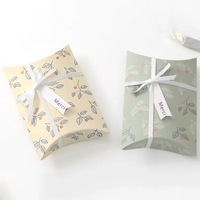 Boîte à oreiller en papier d'emballage de luxe personnalisée avec impression de logo, logo personnalisé, taille personnalisée pour les cosmétiques