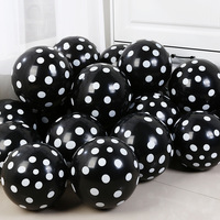 Nouveau design, ballon en latex transparent à pois dorés de 12 pouces, ballon en latex coloré à pois pour la décoration