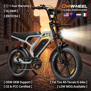Vélo électrique urbain QMHEEL V20 Limited 48V, batterie lithium, frein hydraulique, stock concessionnaire Italie, B2B - Product Image 1