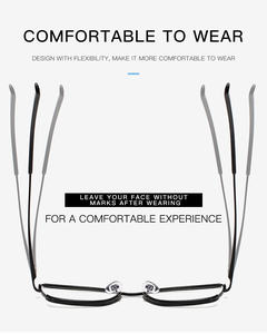 ファッショナブルなレトロなハーフフレームフォトクロミック読書メガネデザイナーラウンドアンチブルーライトアセテートTR90 - Product Image 3