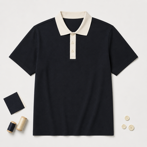Camiseta Polo Personalizada con Logotipo para Hombre, Manga Corta, Color Sólido, Tejido Transpirable, Estilo Casual Elegante, Servicio OEM ODM - Product Image 2