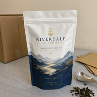 Sacs d'emballage Doypack refermables mats imprimés sur mesure de qualité alimentaire à prix d'usine pour thé Oolong en vrac, sachet à fond plat