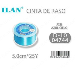 Cinta de Raso Ilan de 5.0cm x 25 Yardas, Color Azul Cielo, para Decoración de Regalos - Product Image 3