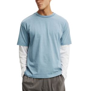 Fabrication directe, marque personnalisée, vêtements pour hommes grande taille, haute qualité, légers, tricotés fins, 100% coton, respirants, anti-boulochage - Product Image 3